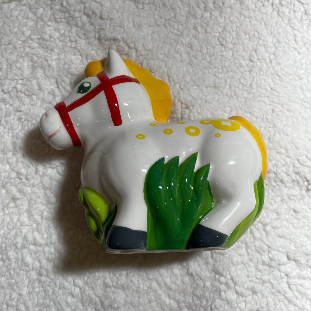 2013 Wells Fargo Ceramic Pony Piggy Bank like new